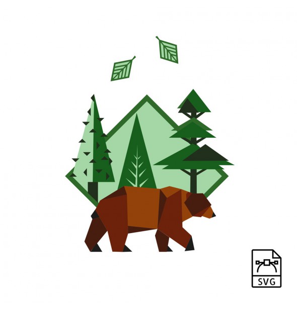 Brown bear - Vector graphics