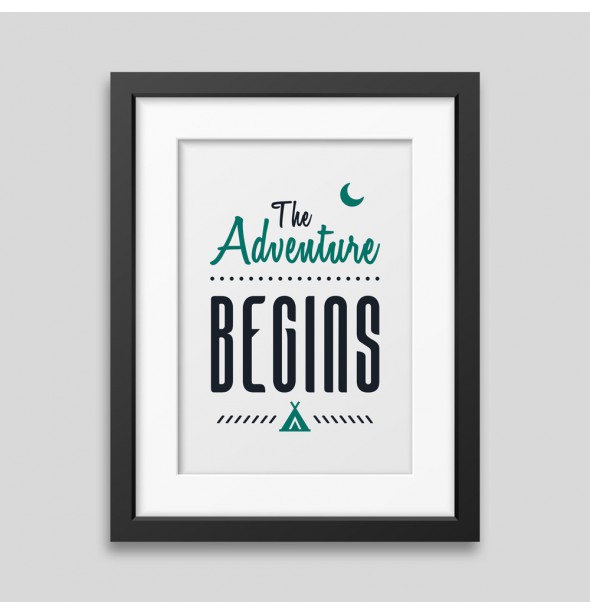 The adventure begins Framed poster